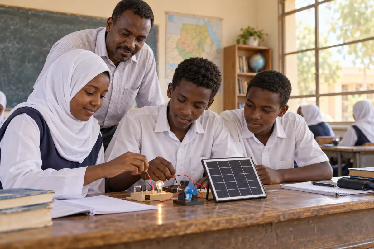 طلاب سودانيون يكتشفون العلوم والتكنولوجيا